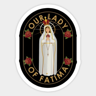 Our Lady of Fatima Rosary Prayer Holy Blessed Mary Catholic Sticker